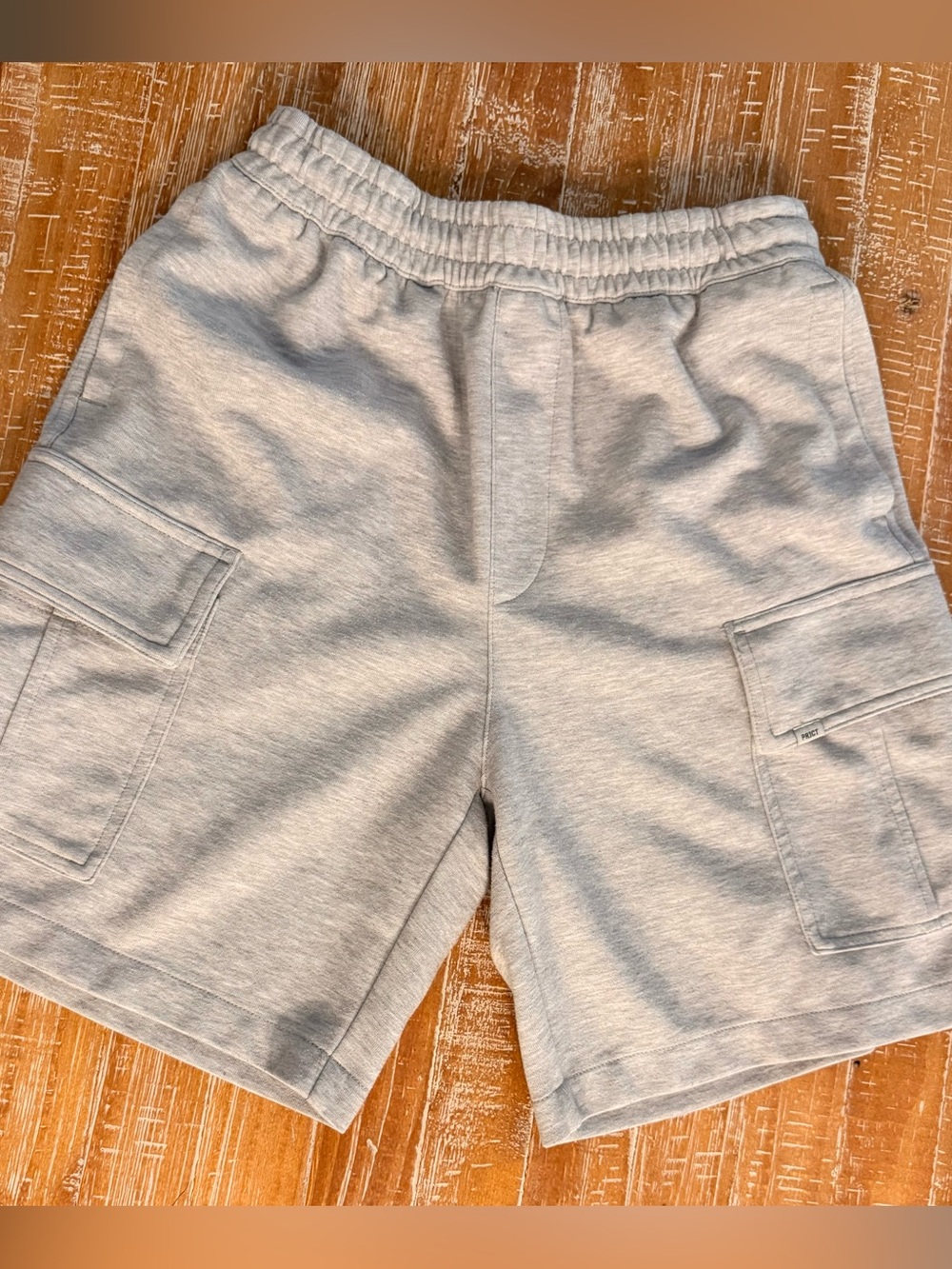 Women's Light Gray Athletic Sweat Shorts with Elastic Waist